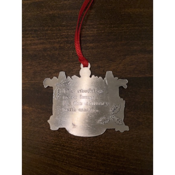 Pewter Twas the Night Before Christmas 3 Ornaments Madison Avenue - Picture 3 of 7